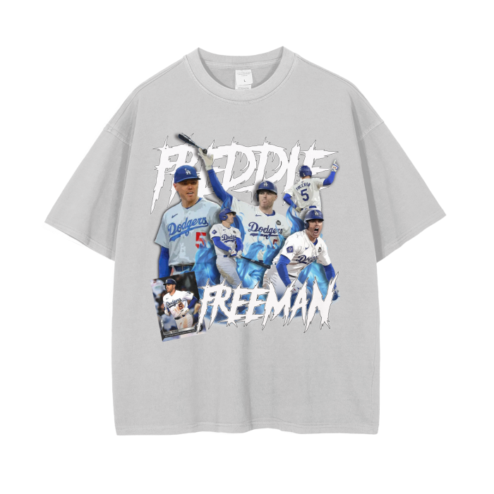 Freddie Freeman "MVP" Vintage Wash Drop Shoulder T-Shirt - 250 GSM