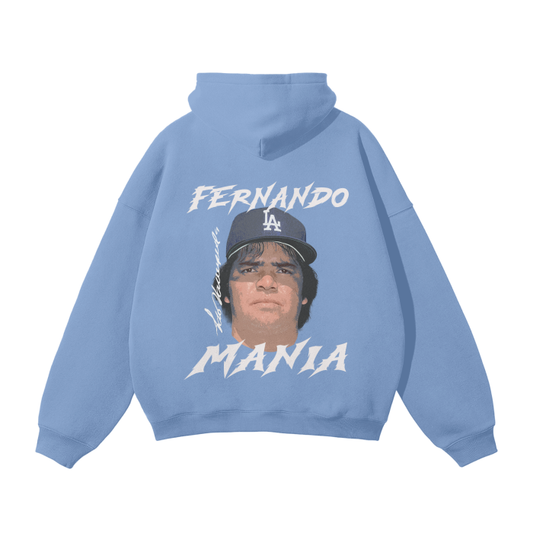 Fernando "mania" Valenzuela 34EVER   Streetwear Unisex Oversized Solid Color Fleece Hoodie